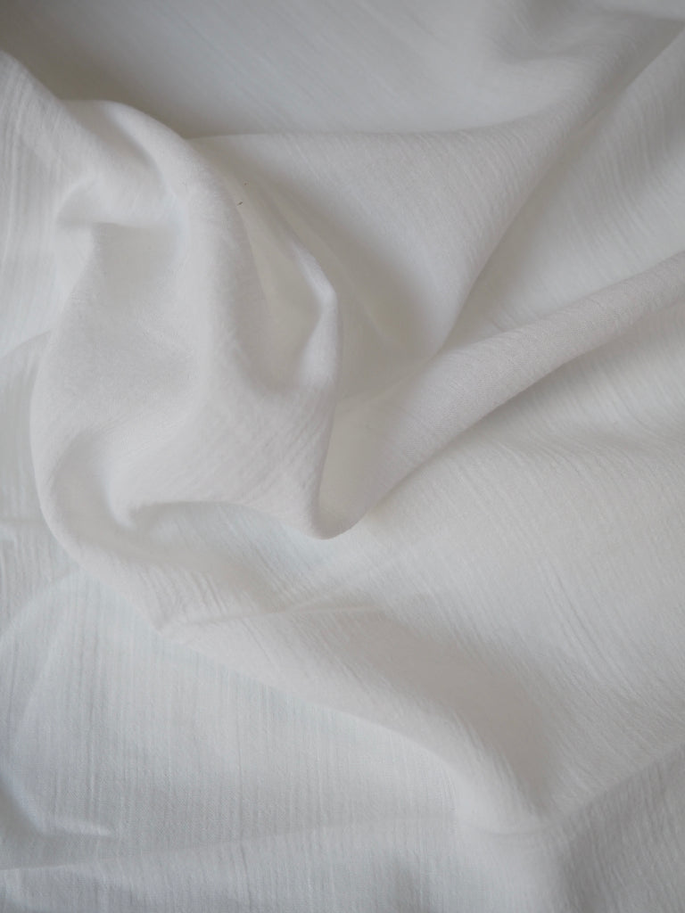 White Crinkle Cotton