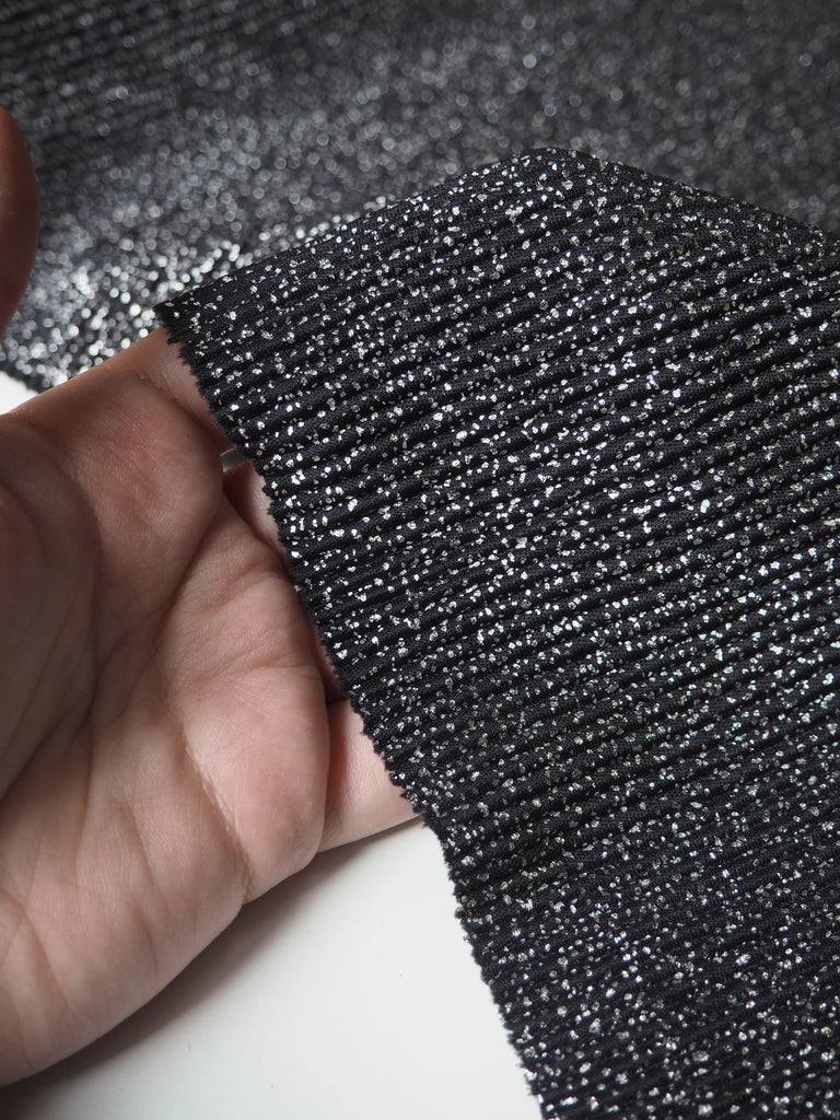Silver Speckled Ribbed Jersey