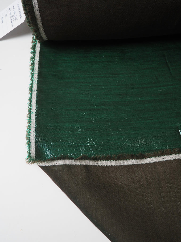 Emerald Metallic Wool/Silk Lamé