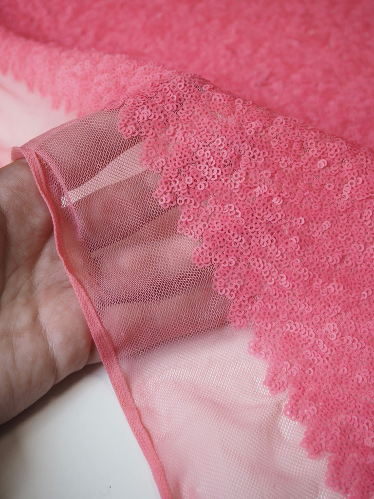 Blossom Pink Sequin Mesh