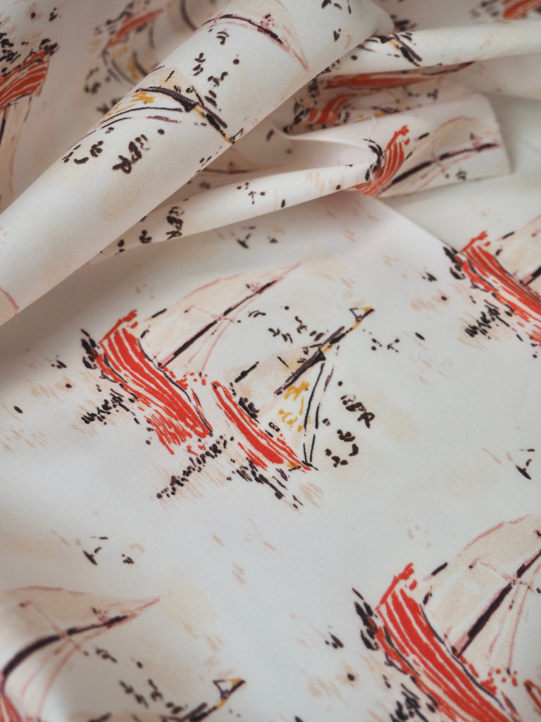 Sailboat Cotton Poplin