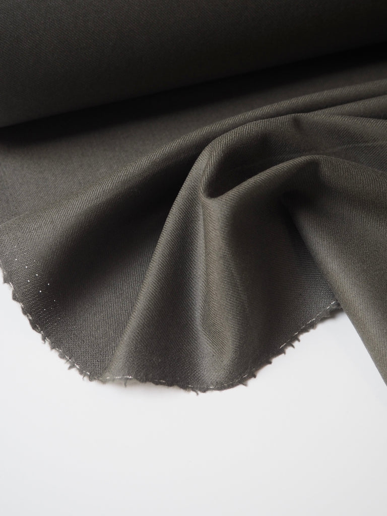 Sage Cashmere Wool Twill