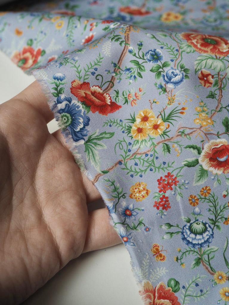Liberty Blue Garden of Life Cotton Twill