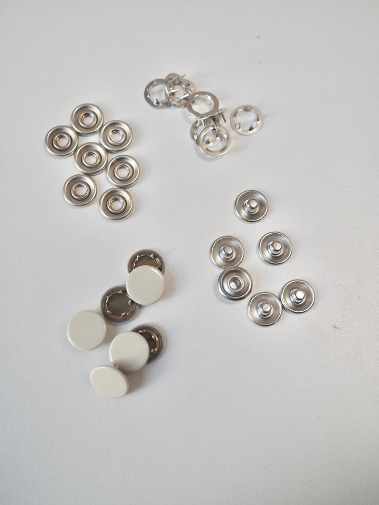 Cream Press Studs 11mm/18L