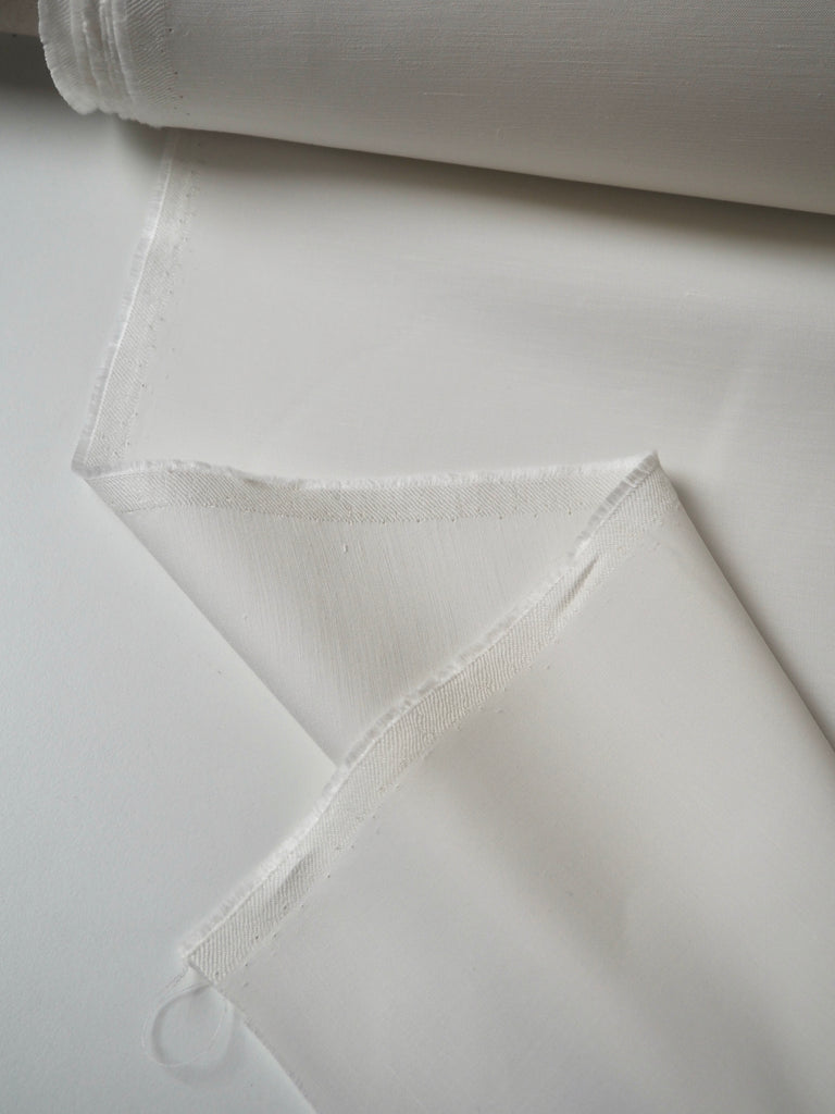 Ivory Viscose/Linen Satin