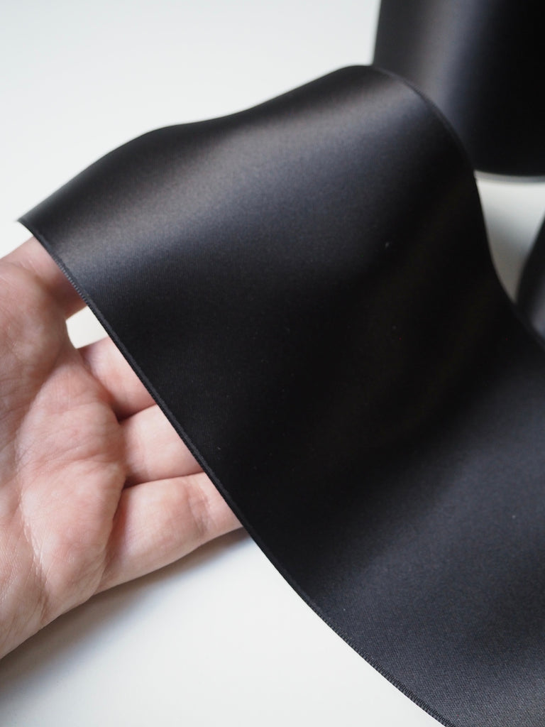 Black Satin Ribbon 100mm