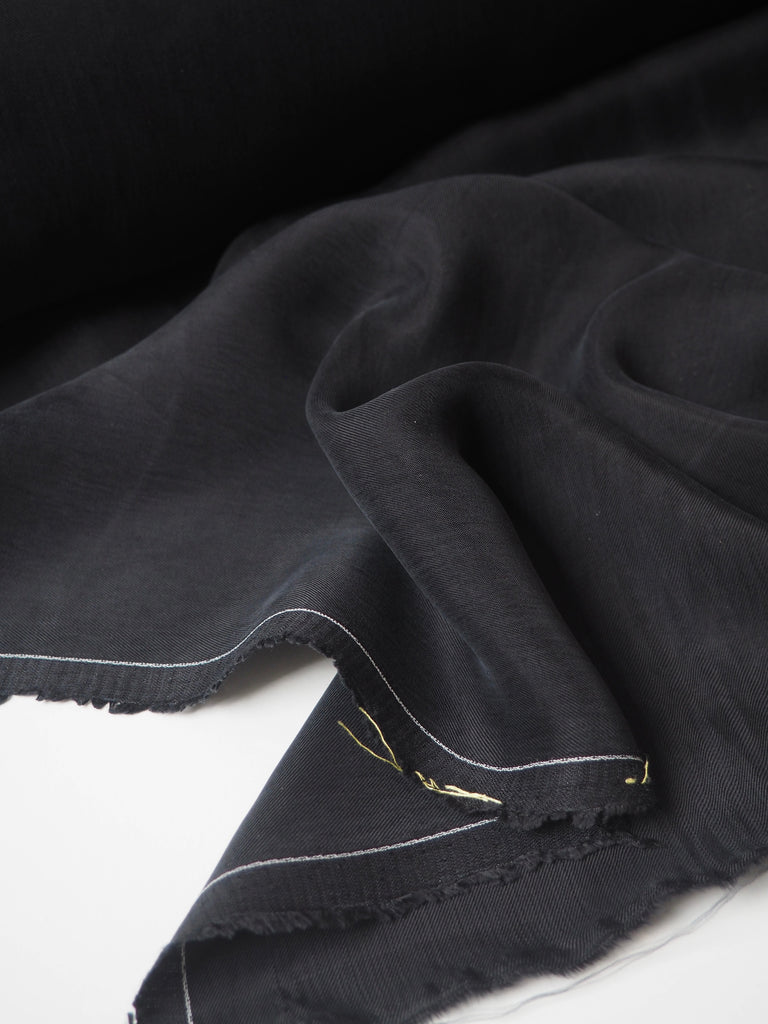 Black Cupro Twill