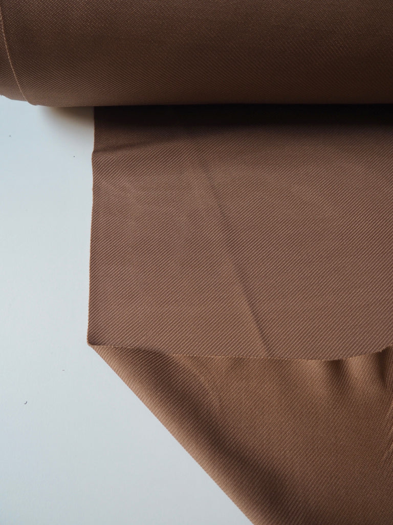 Camel Viscose Satin Twill Jersey