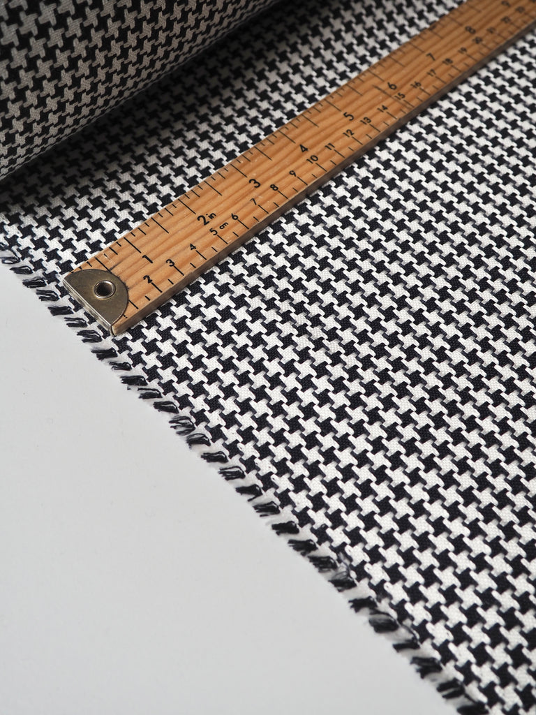 Midnight Check Viscose Jacquard