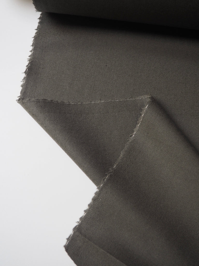 Sage Cashmere Wool Twill