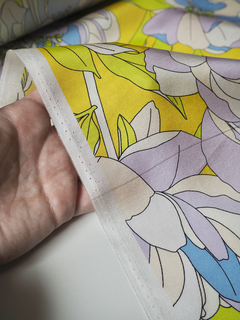 Yellow Peony Silk Twill
