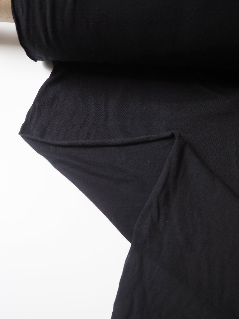 Black Cotton T-shirt Jersey