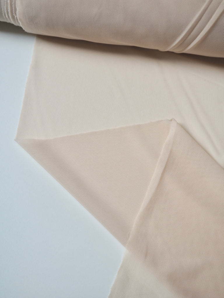 Pale Beige Stretch Mesh