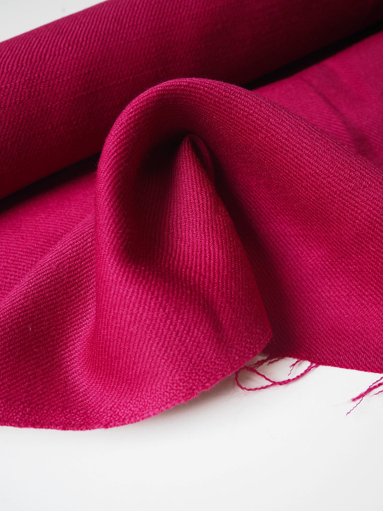 Raspberry Wool Twill