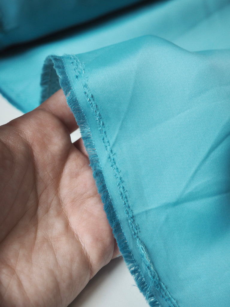 Ocean Blue Viscose Satin