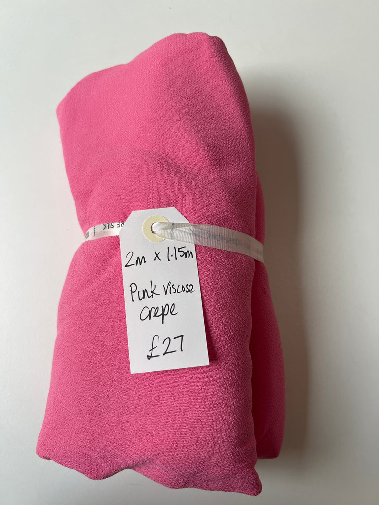 Pink Viscose Crepe Remnant