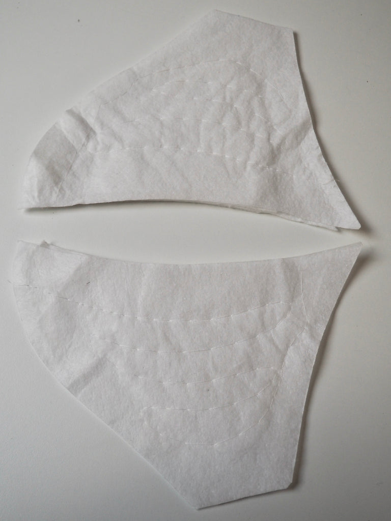 Small Shaped White Shoulder Pads