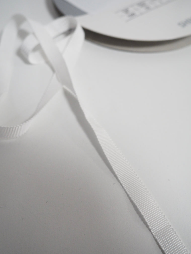 Shindo White Grosgrain Ribbon 10mm
