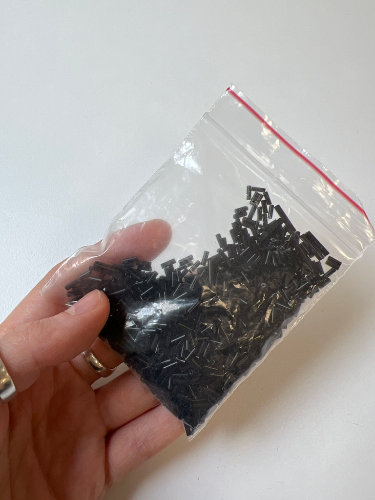 Black Tube Beads 27g
