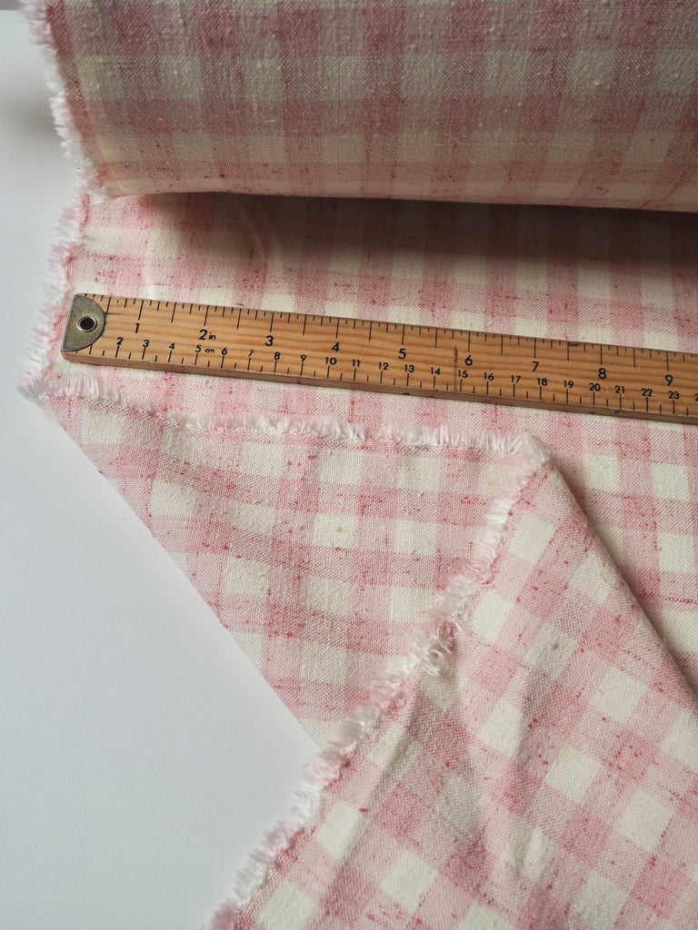 Pink Check Cotton Blend