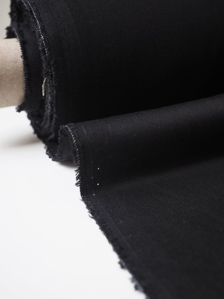 Black Tencel Broken Twill Sateen