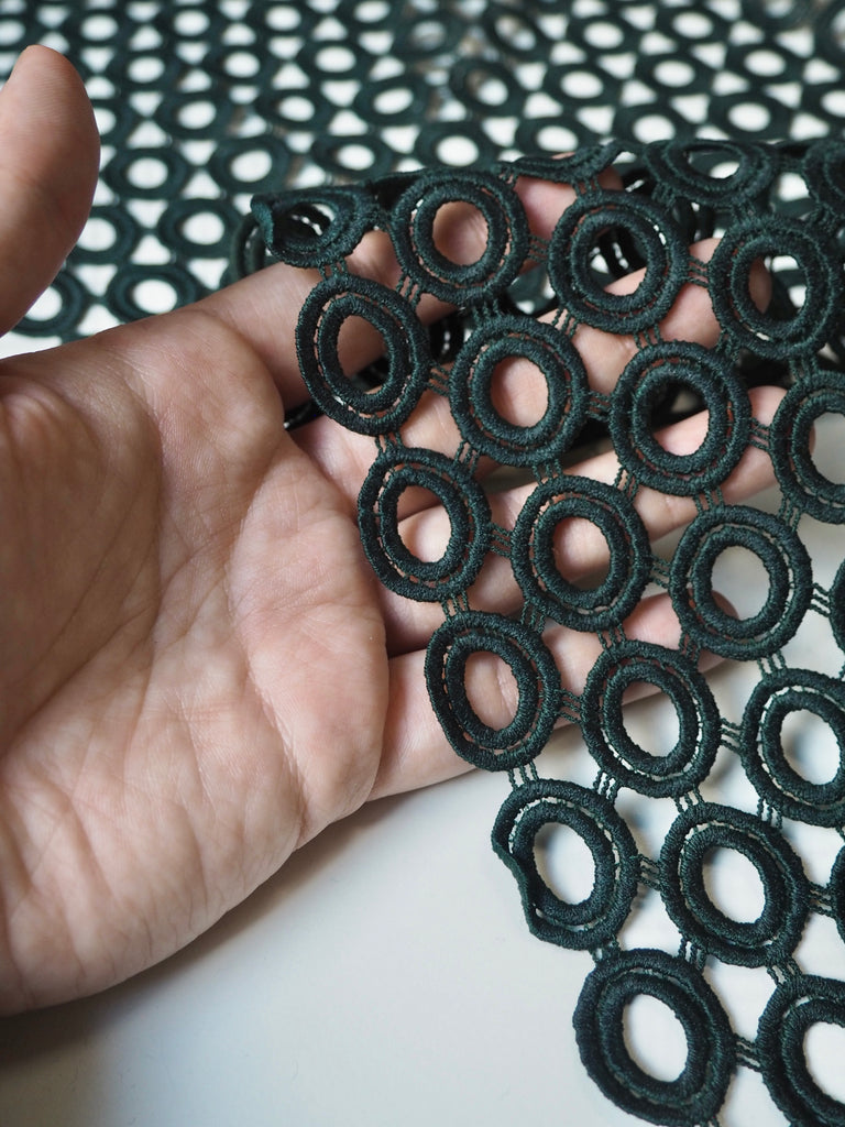 Green Circle Guipure Lace