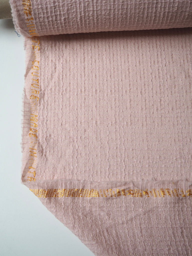Powder Pink Cotton/Wool Tweed