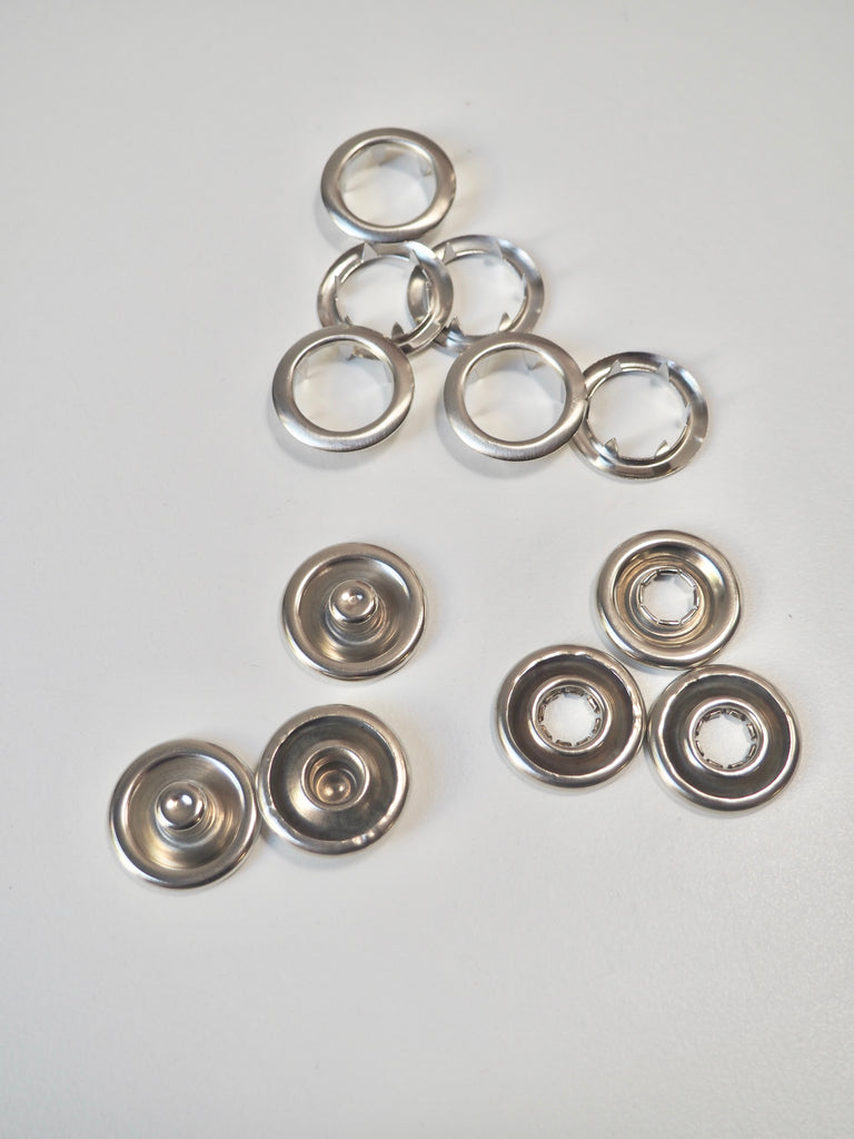 Large Silver Press Studs 25mm/40L