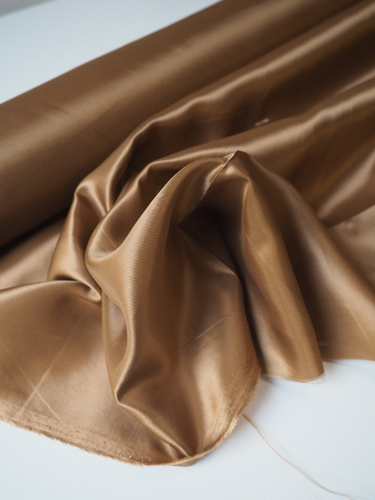 Golden Wheat Viscose Satin Twill Lining