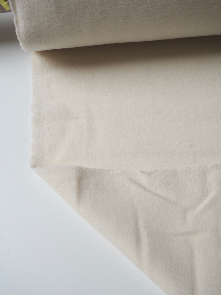 Cream Wool Twill Coating