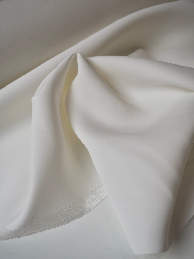 Ivory Viscose/Linen Satin