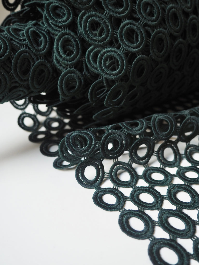 Green Circle Guipure Lace