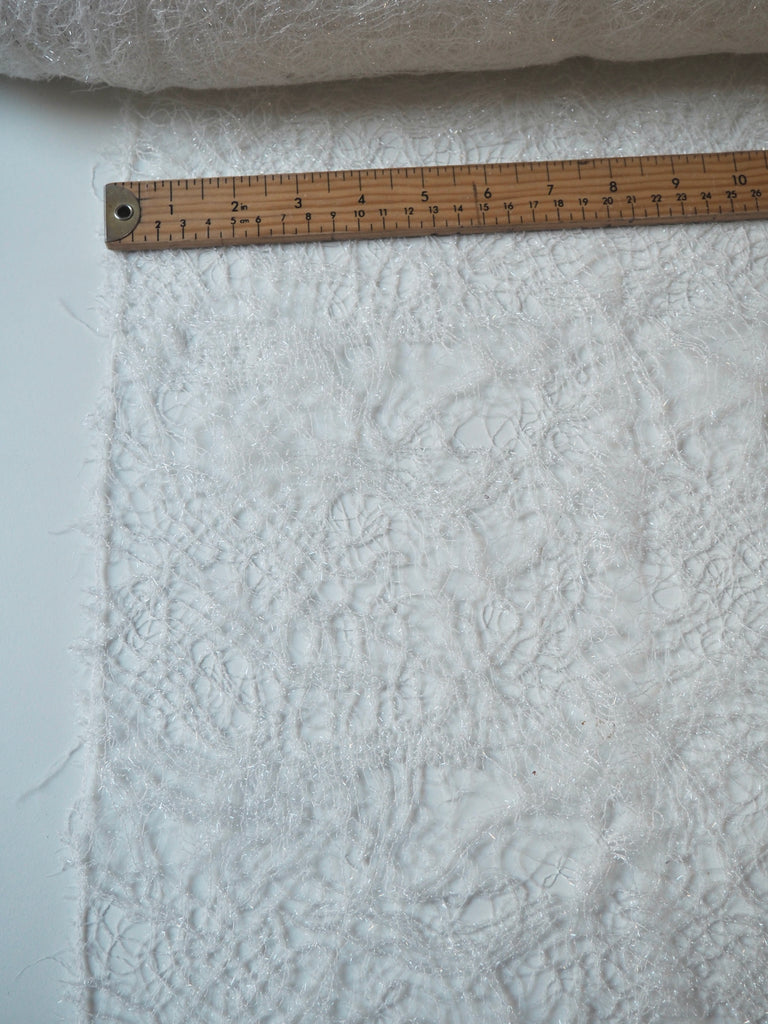 Aurora White Sparkle Lace