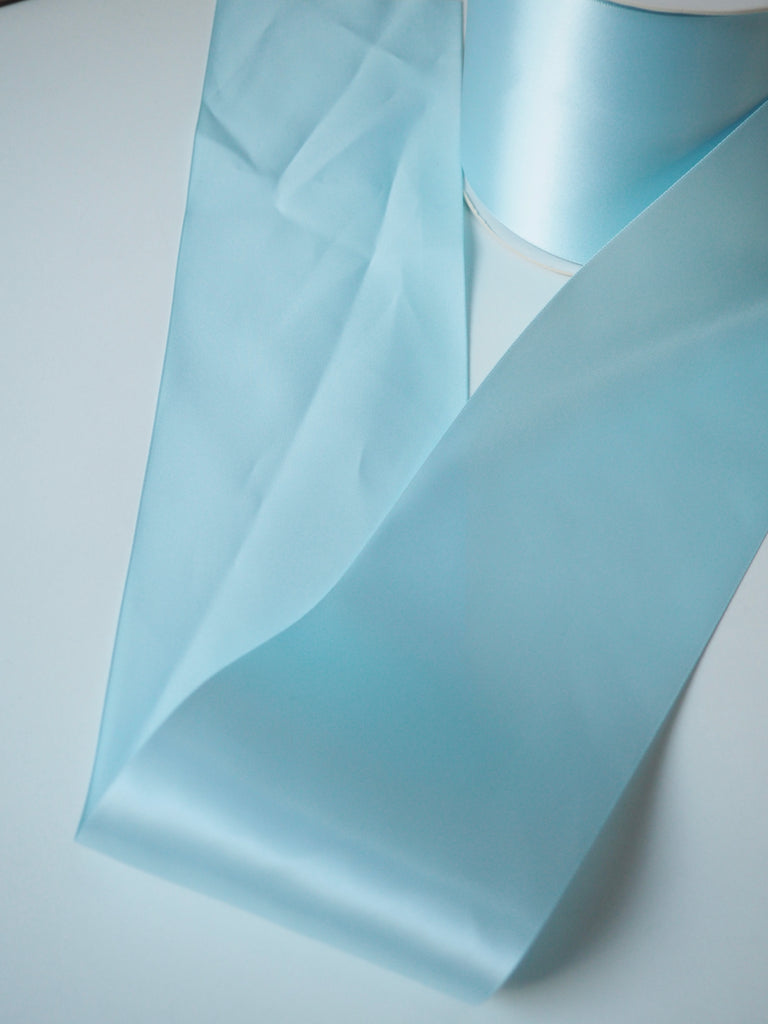 Blue Satin Ribbon 100mm