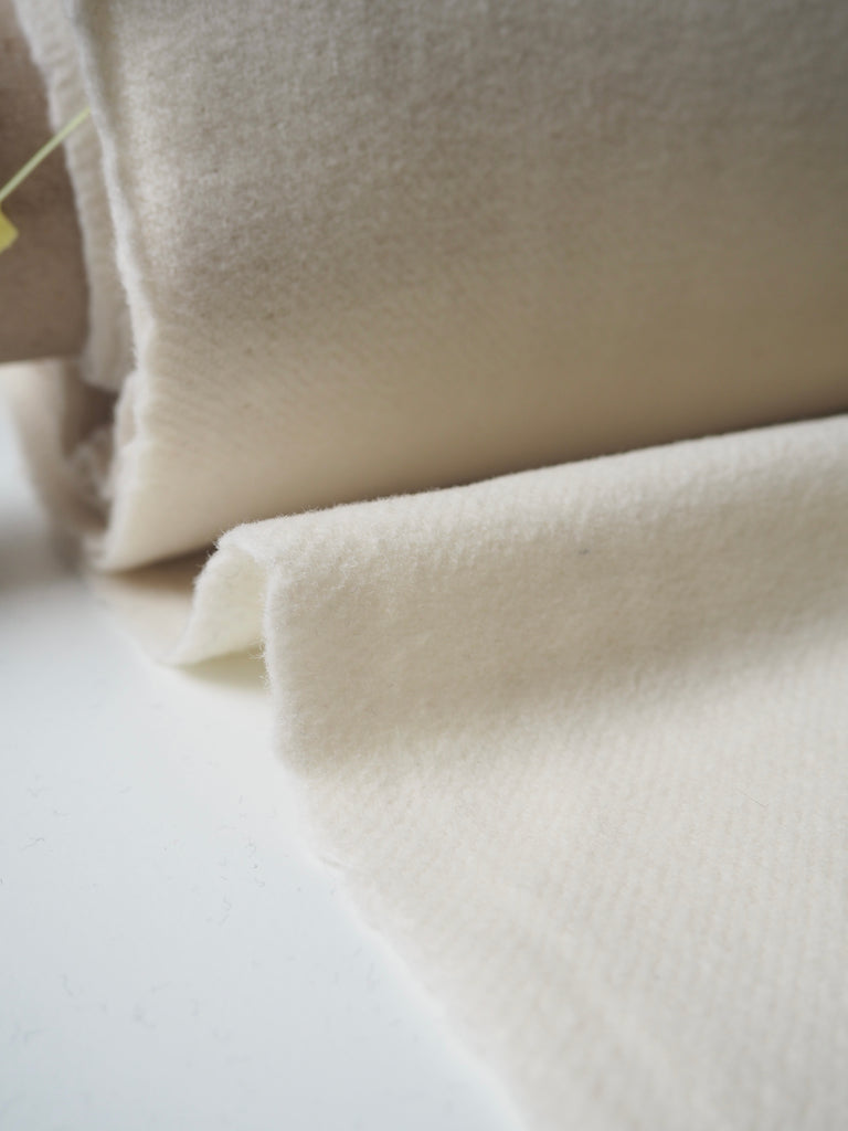 Cream Wool Twill Coating