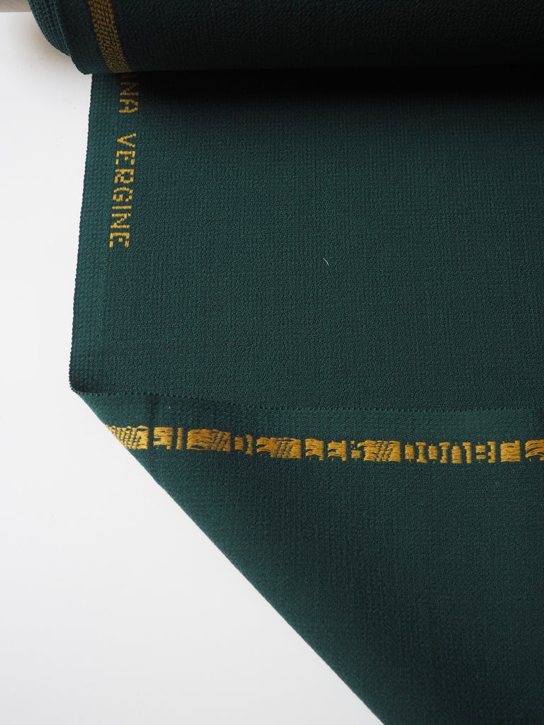 Bottle Green Double Wool Crepe
