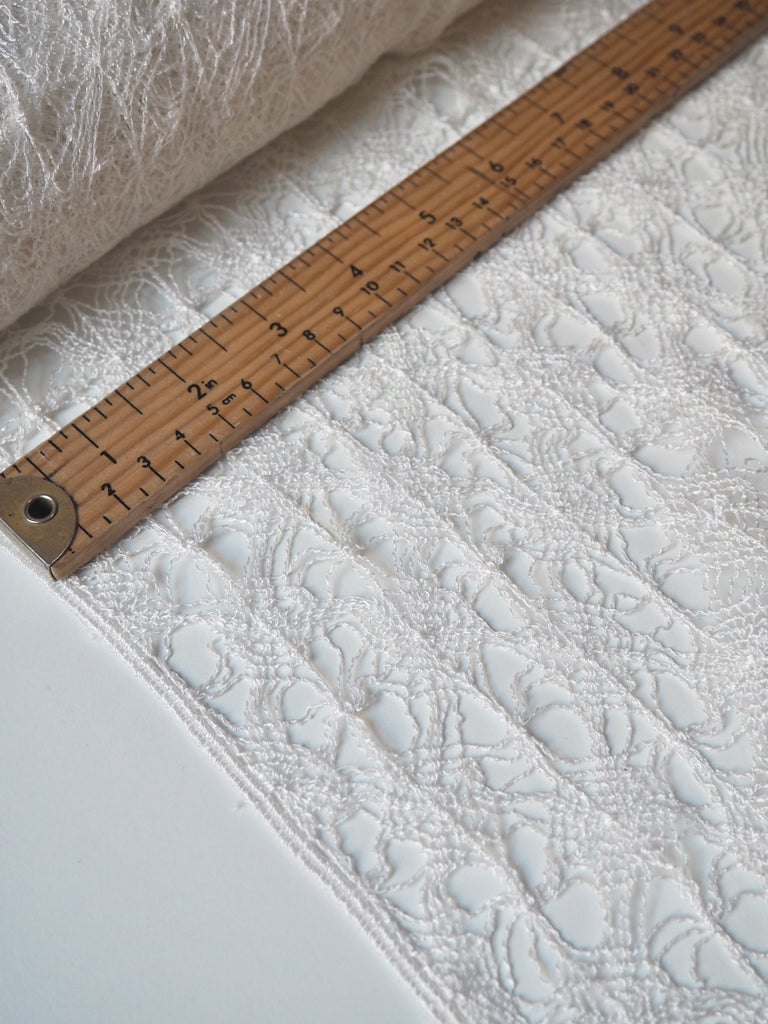 Clementia White Square Web Lace