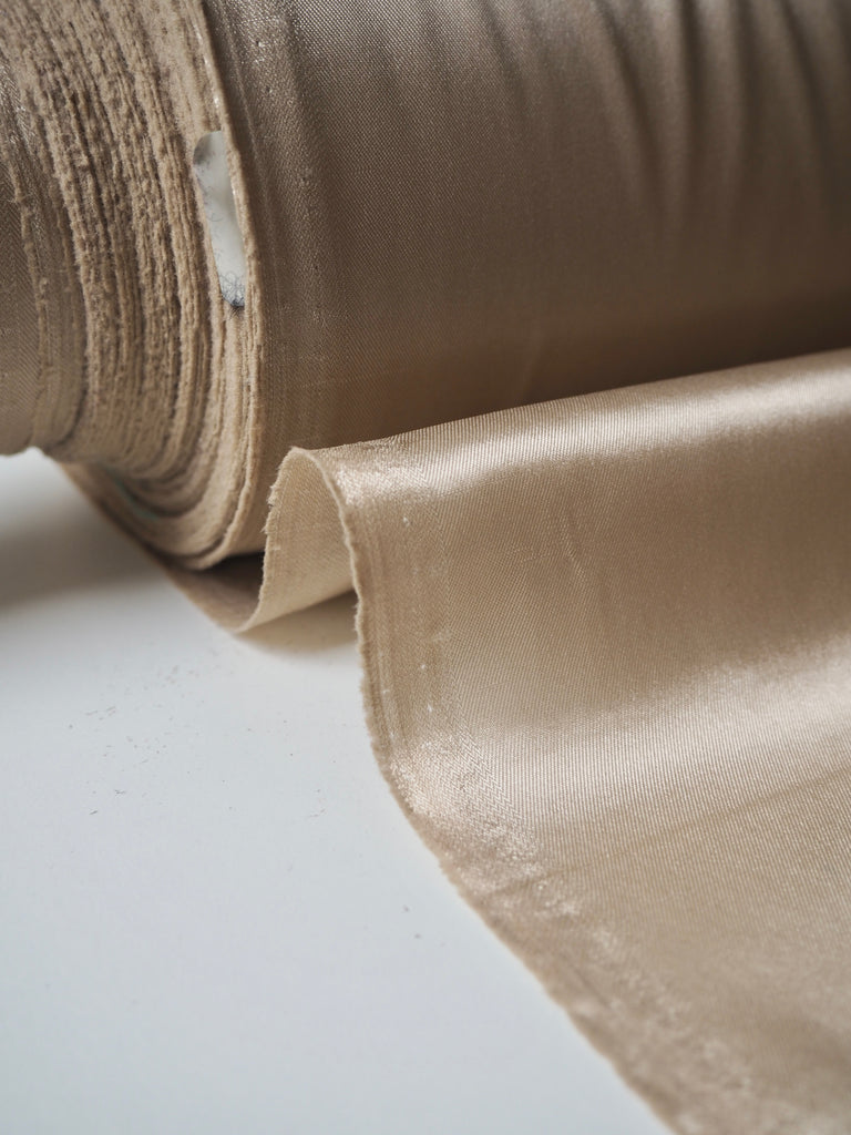 Sand Stretch Acetate Satin Twill Lining