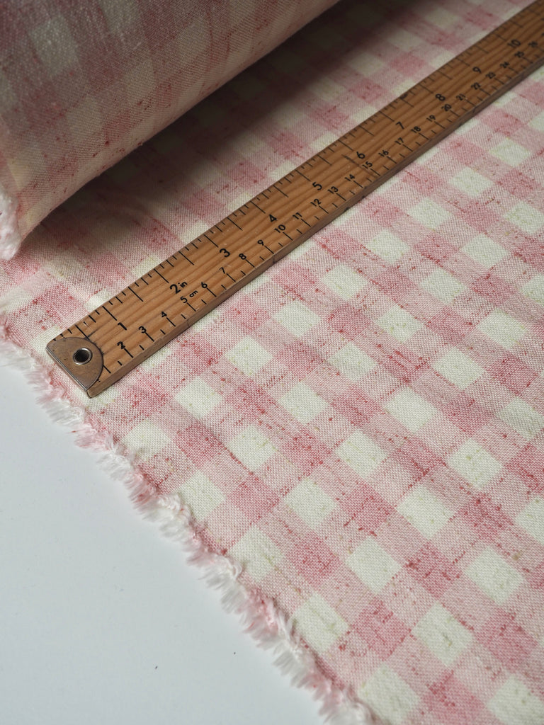 Pink Check Cotton Blend