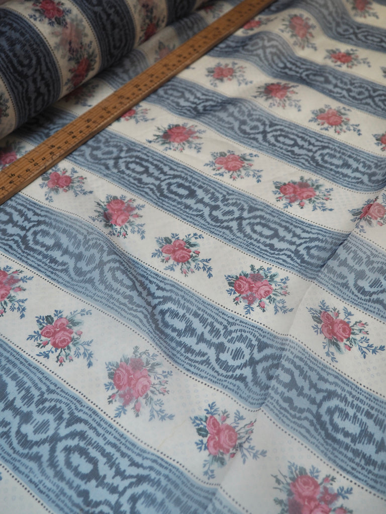 Floral + Moiré Stripe Silk Organza