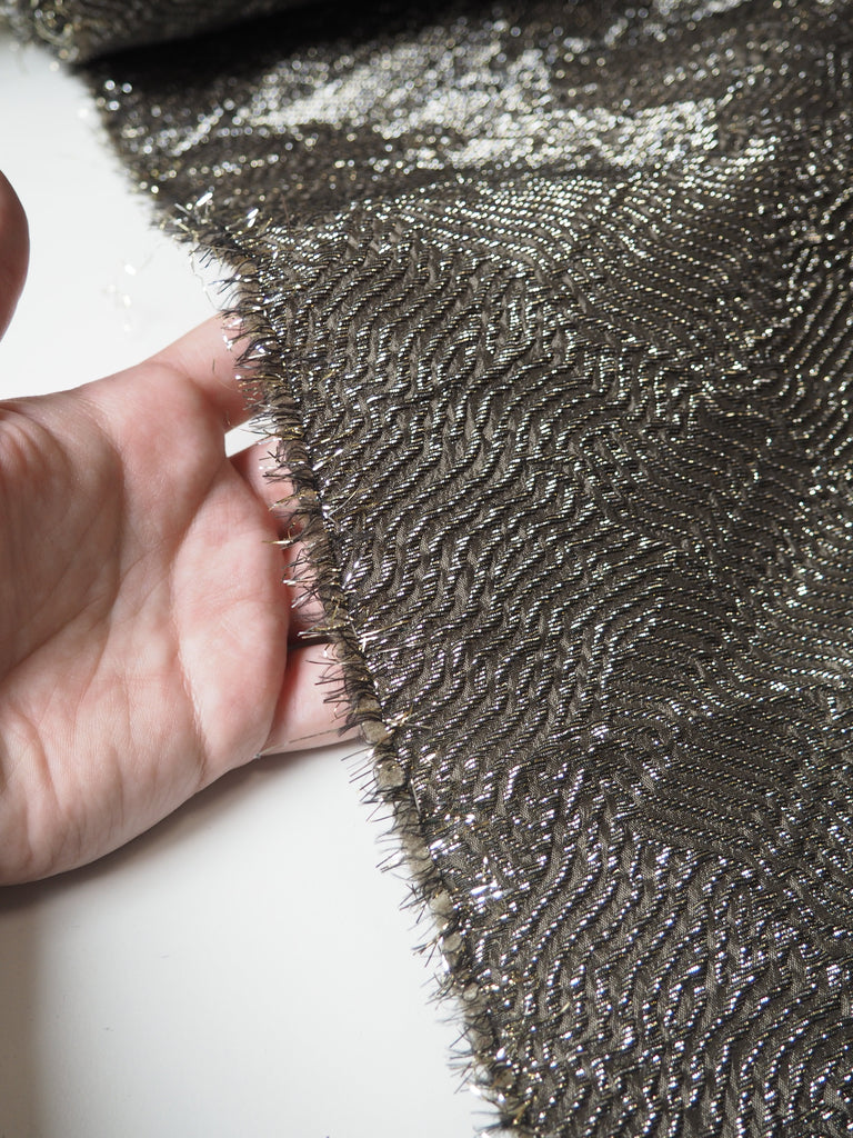 Pewter Wave Metallic Jacquard