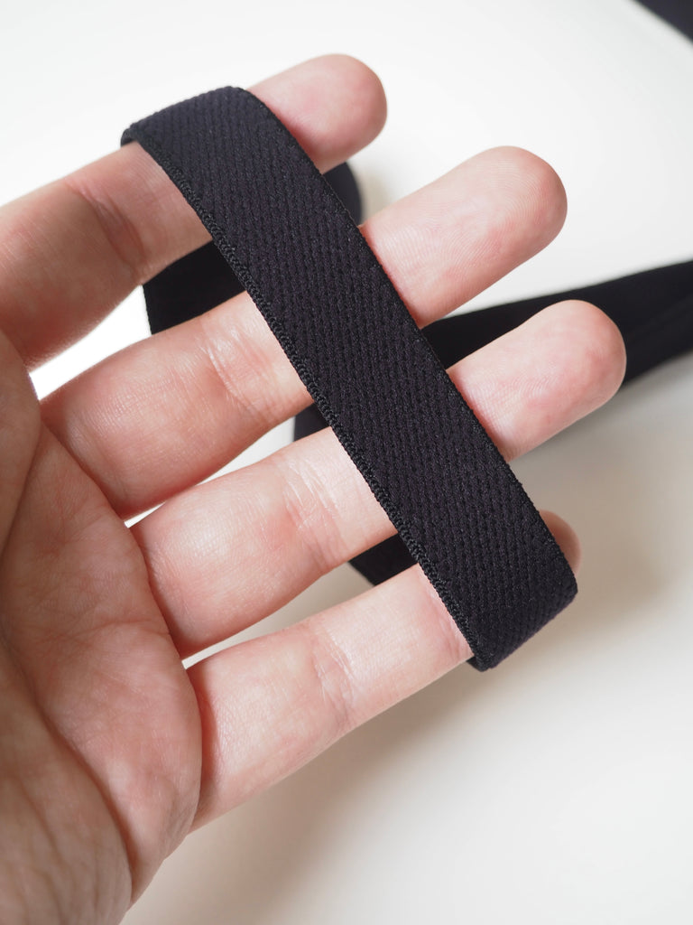 Black Strap Elastic 17mm