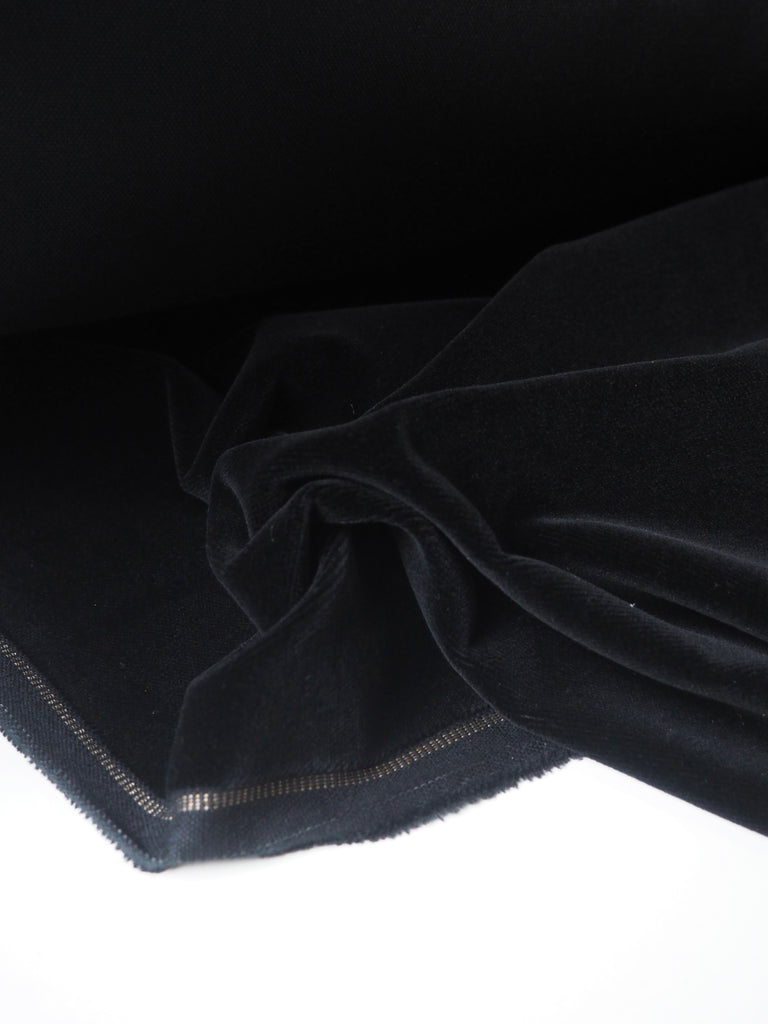 Black Cotton Velvet