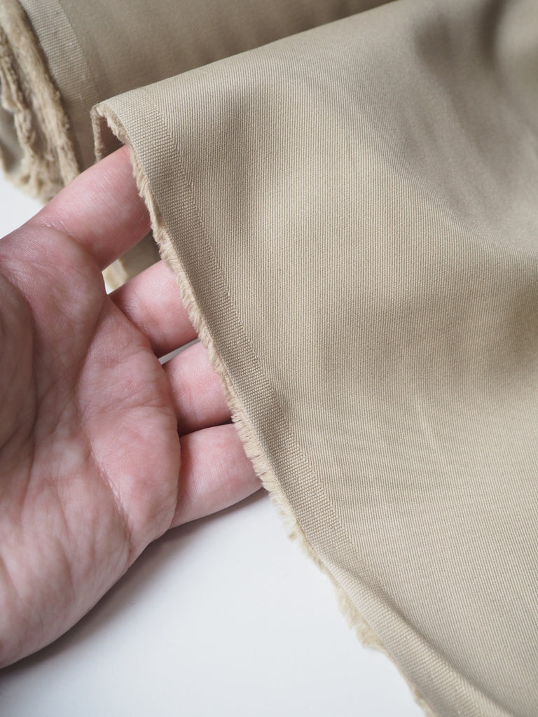 Putty Sateen Cotton Twill