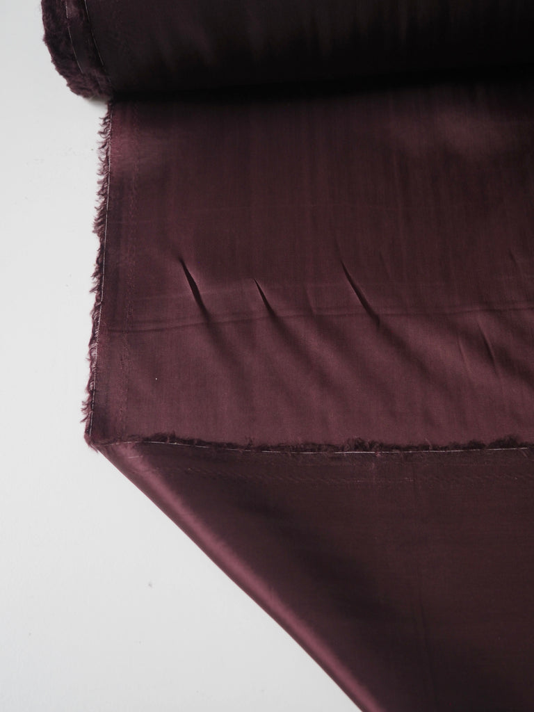 Deep Red Brown Cupro Satin Lining