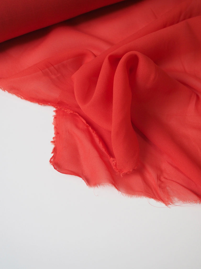 Persimmon Silk/Viscose Chiffon