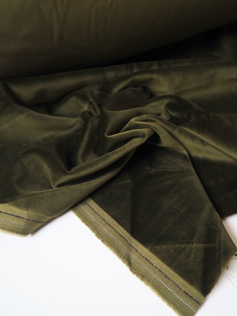 Moss Cotton Velvet