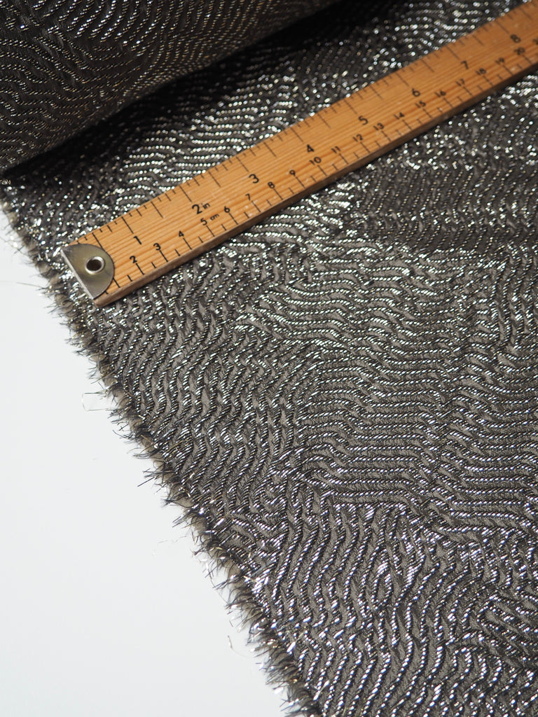 Pewter Wave Metallic Jacquard