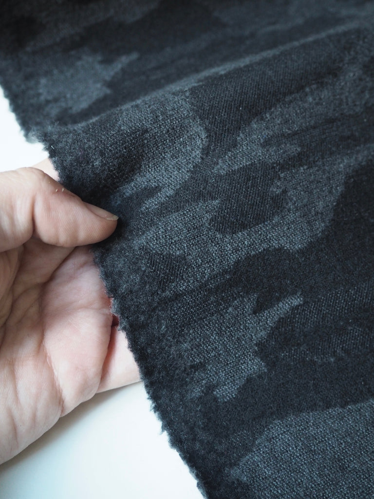 Black Camouflage Waterproofed Wool