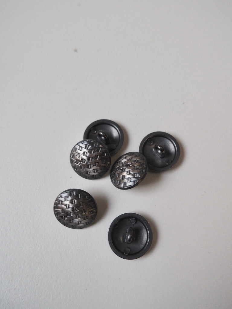 Woven Metal Domed Shank Buttons 15mm/24L